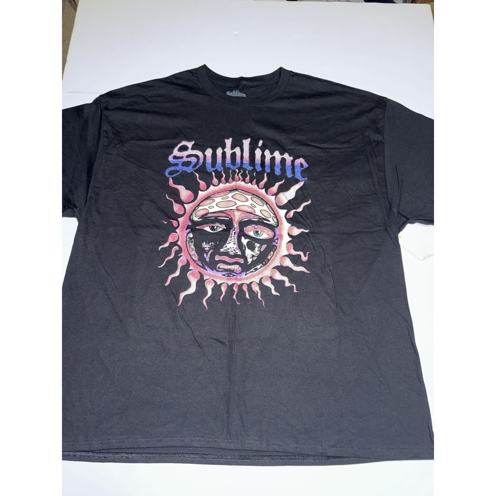 Sublime Sun Logo Graphic T Shirt Black 3XL Ska Punk Rock Band Tee NWT